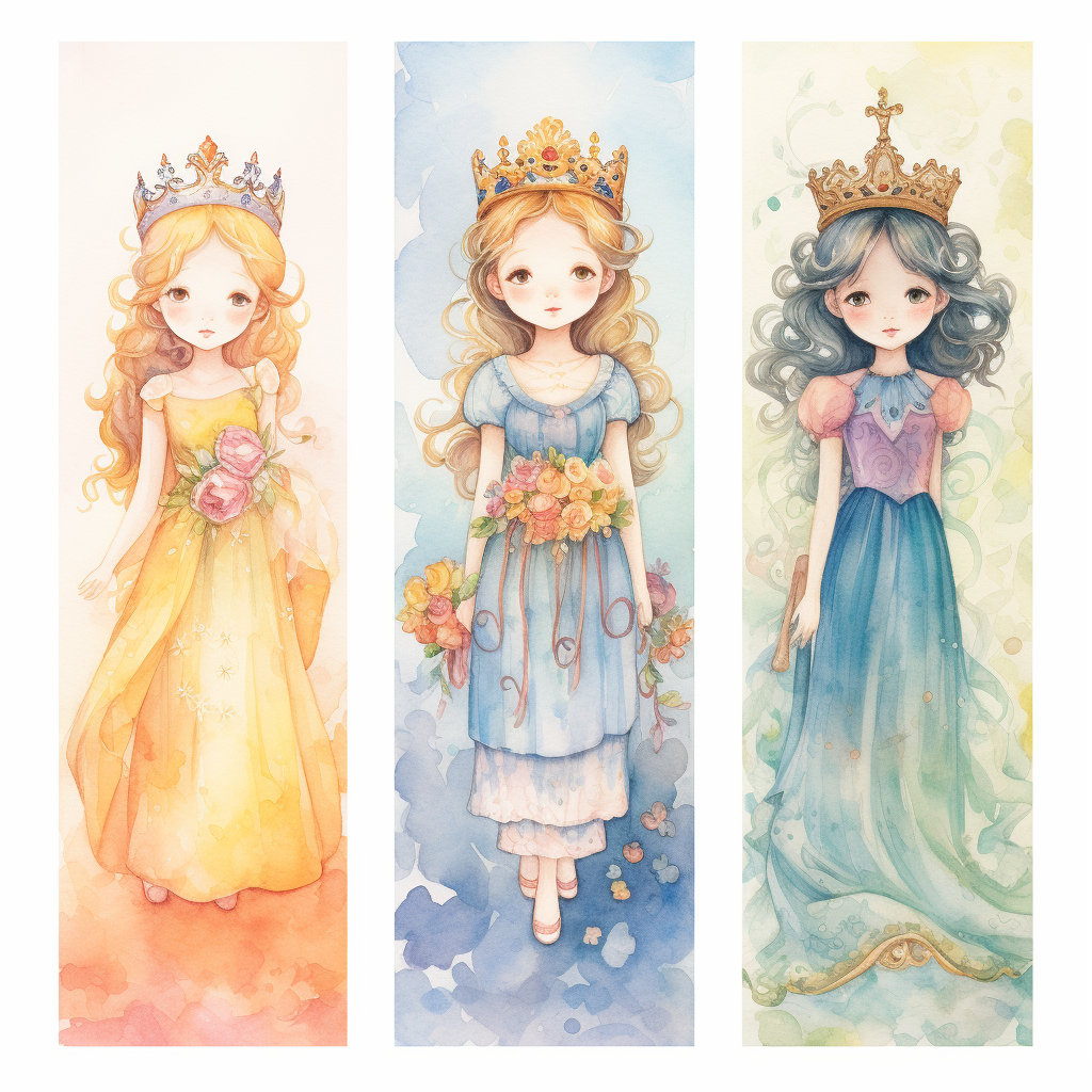 Beautiful Watercolor Princess Illustration