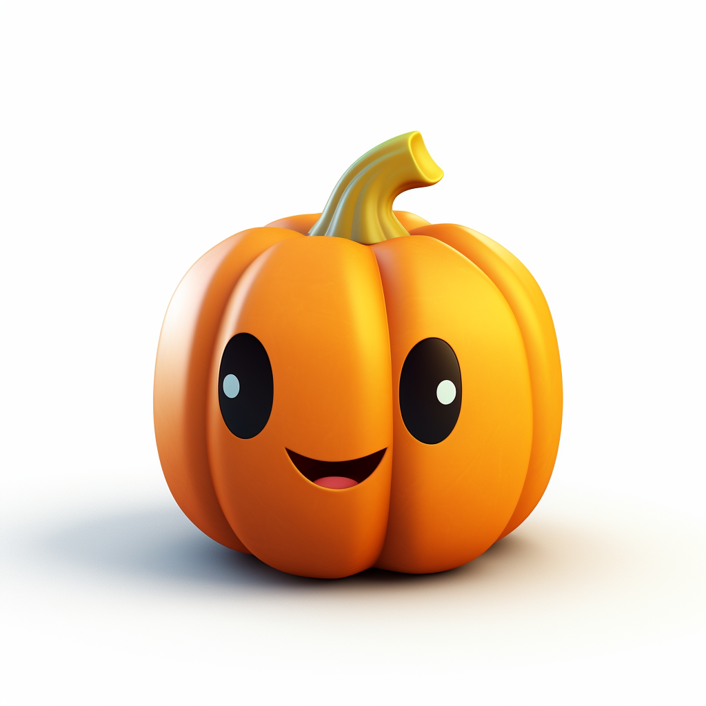 Cute pumpkin head with no background