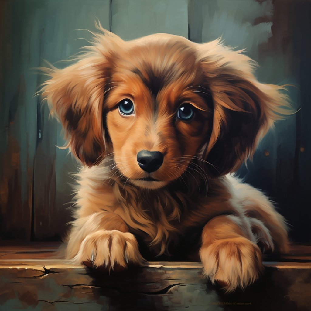 Portrait of a cute puppy