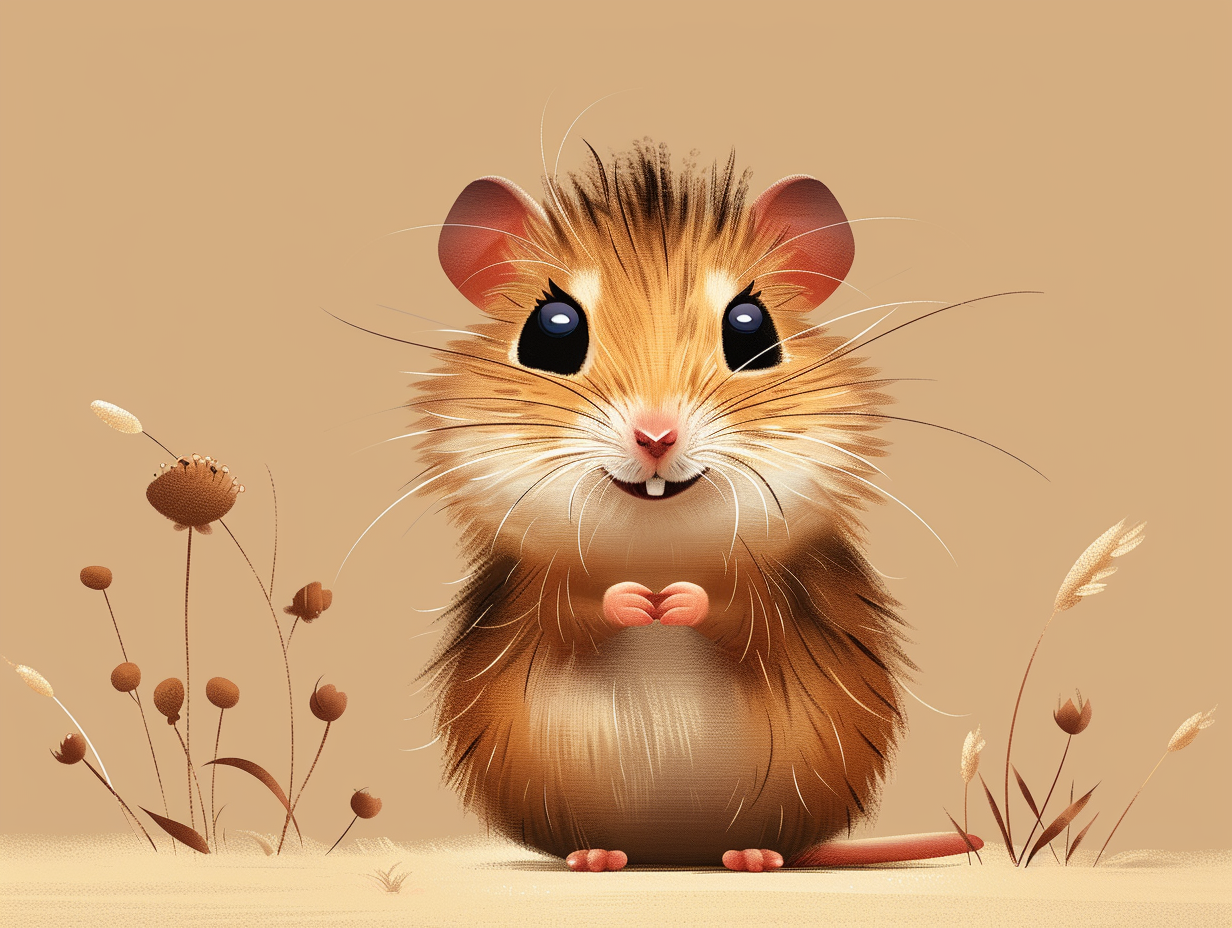 Cute Rat Vector Art Illustration