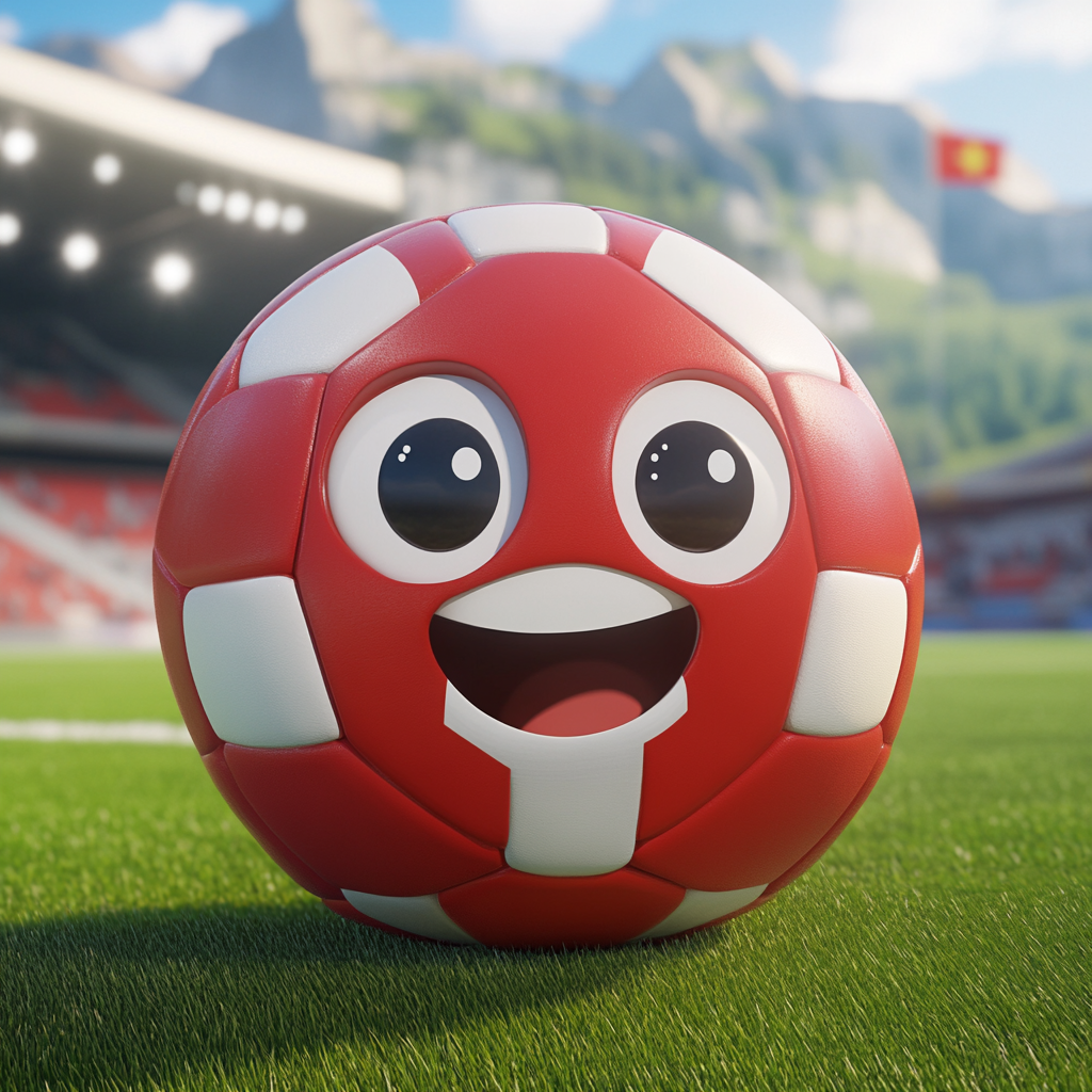 Cute Soccer Ball in Switzerland