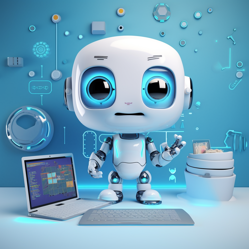 Cute Robot in Green Suit 3D Animation