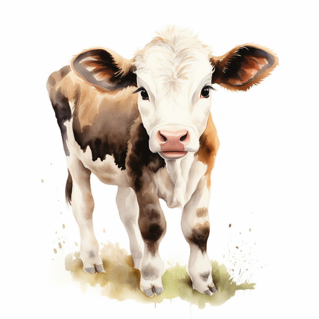 Cute Single Cows Painting