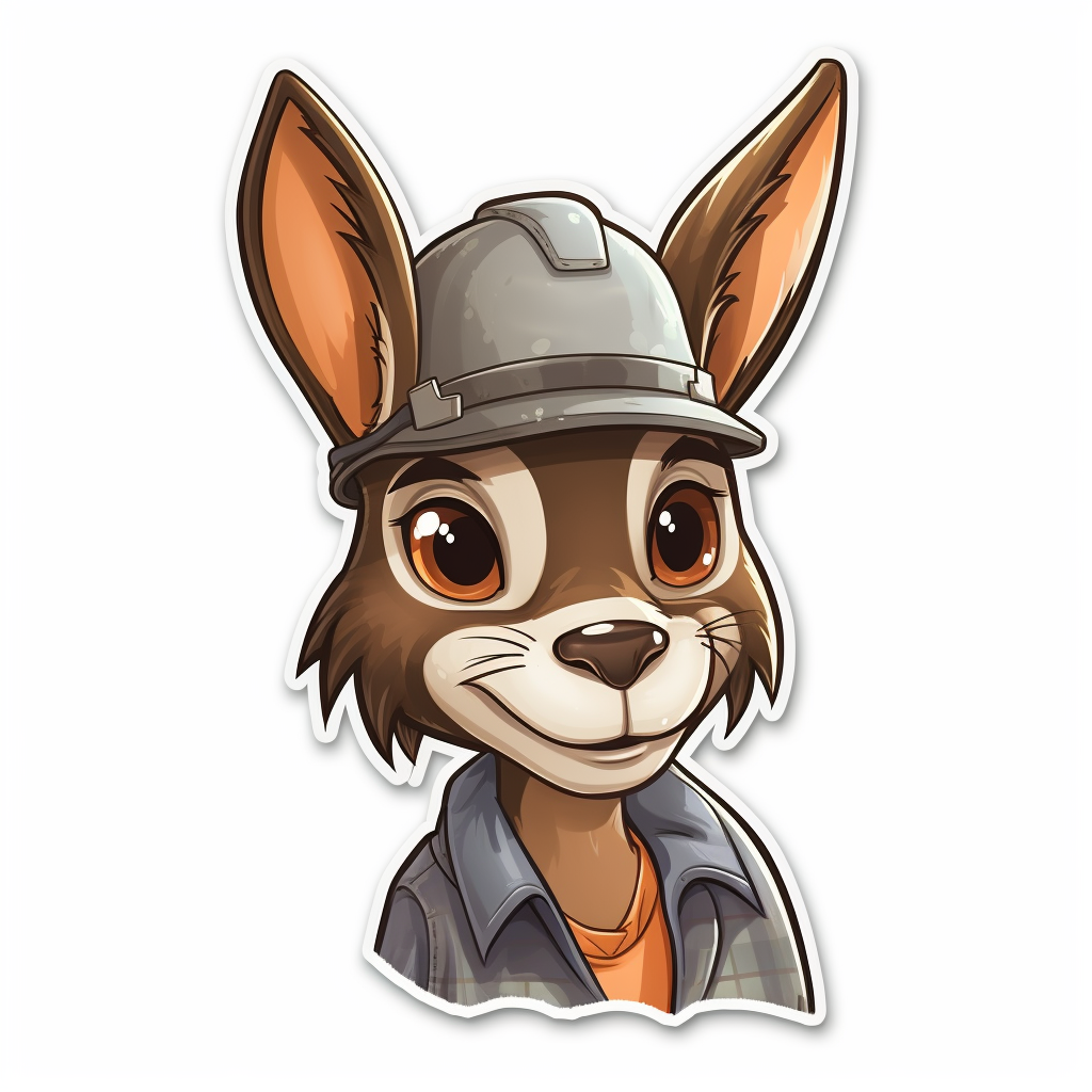 Cartoon of a cute soft mule worker