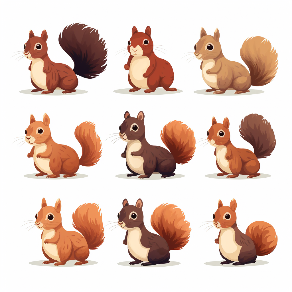 High-quality cute squirrel clipart