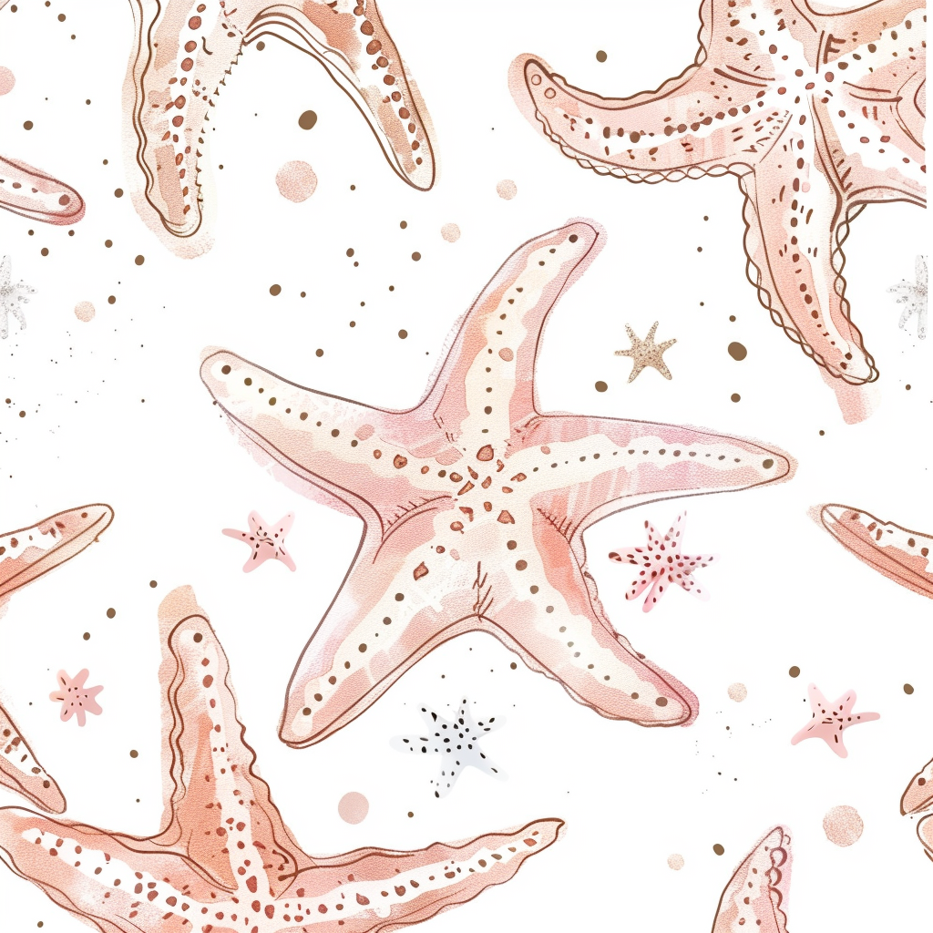 Cute Childlike Starfish Illustration