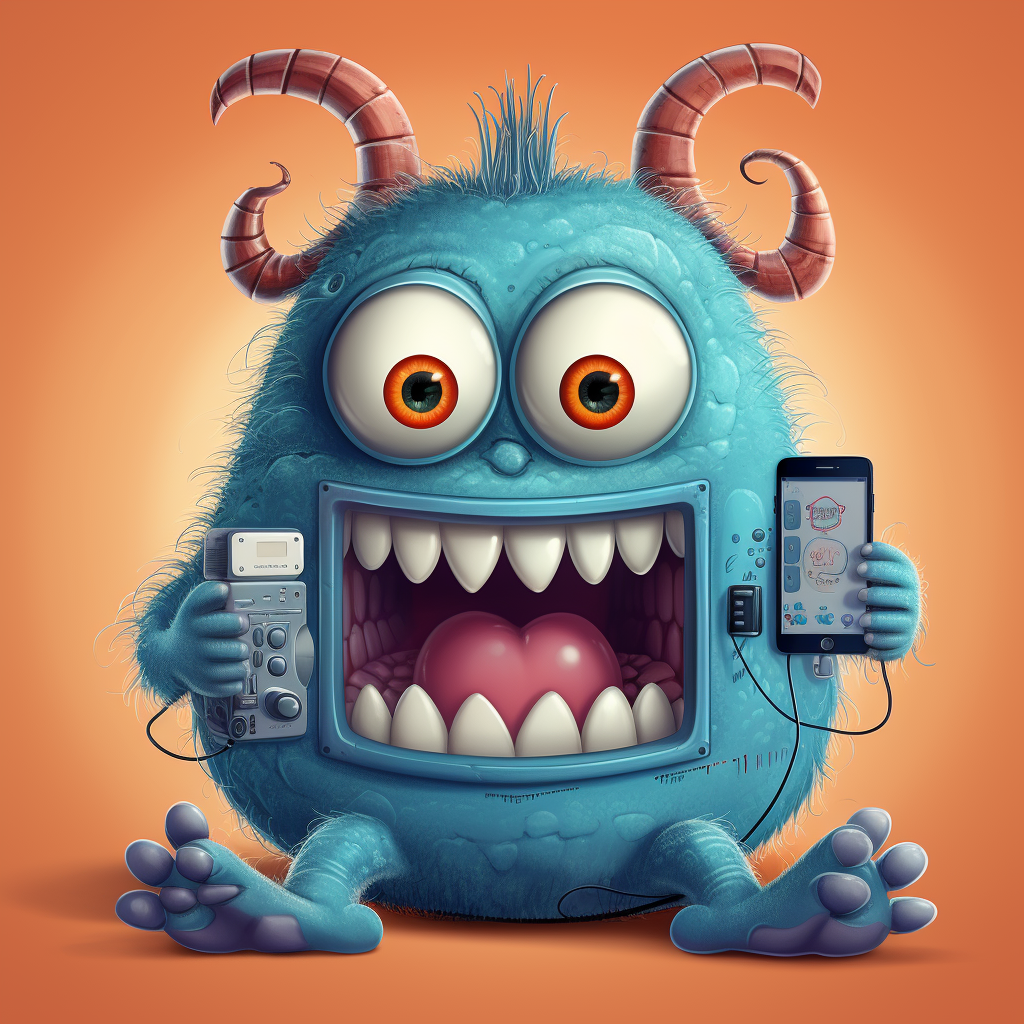 Cute Technology Monster Funny