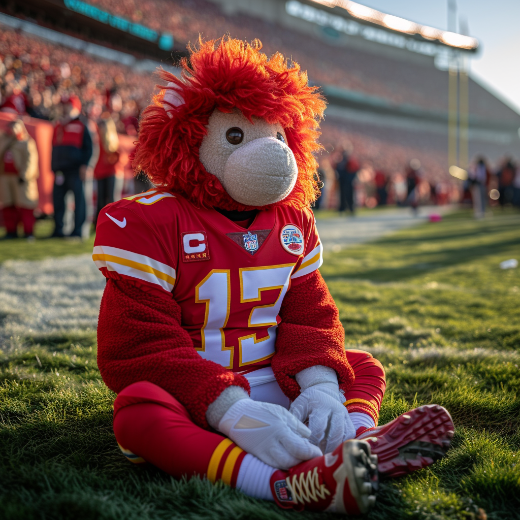 Cute Tomahawk in Kansas City Chiefs Jersey