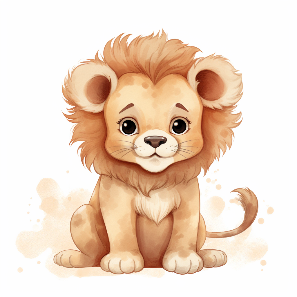 Toy lion clipart for babies