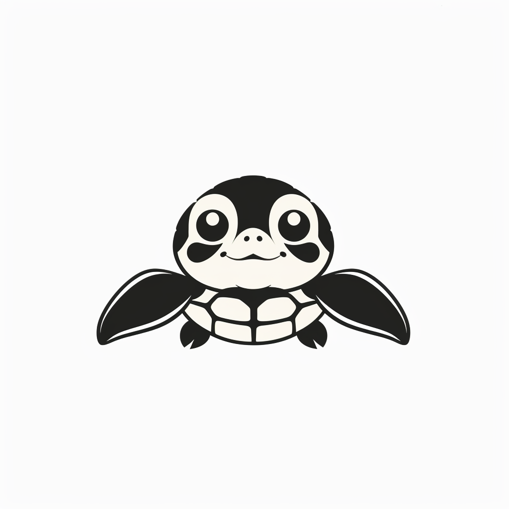 Cute Turtle Logo Design