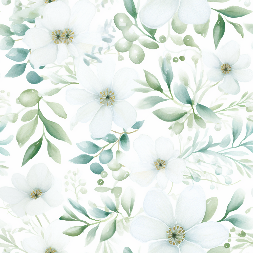 Floral watercolor pattern design