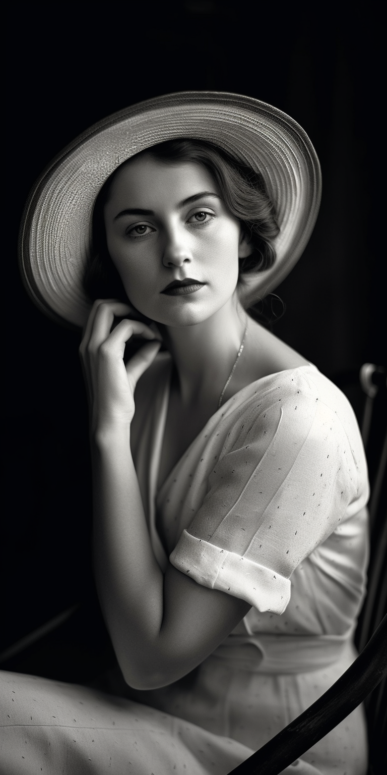 Confident woman sitting elegantly on a chair