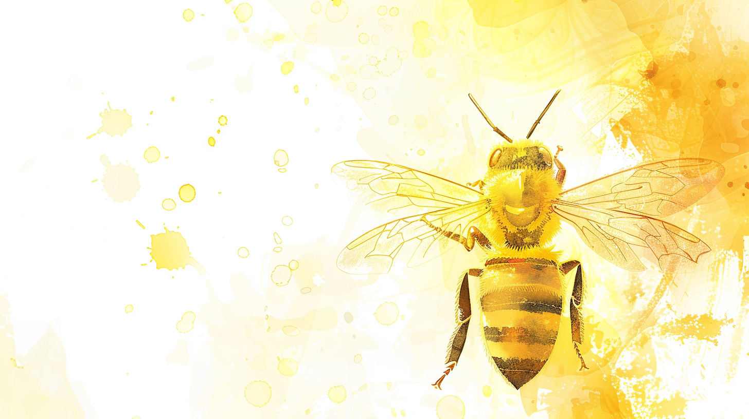 Yellow Pastel Queen Bee Design