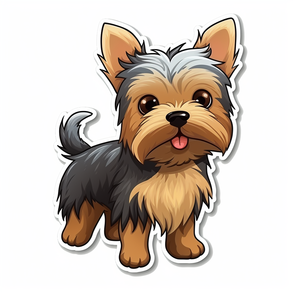 Cute Yorkshire Terrier Sticker