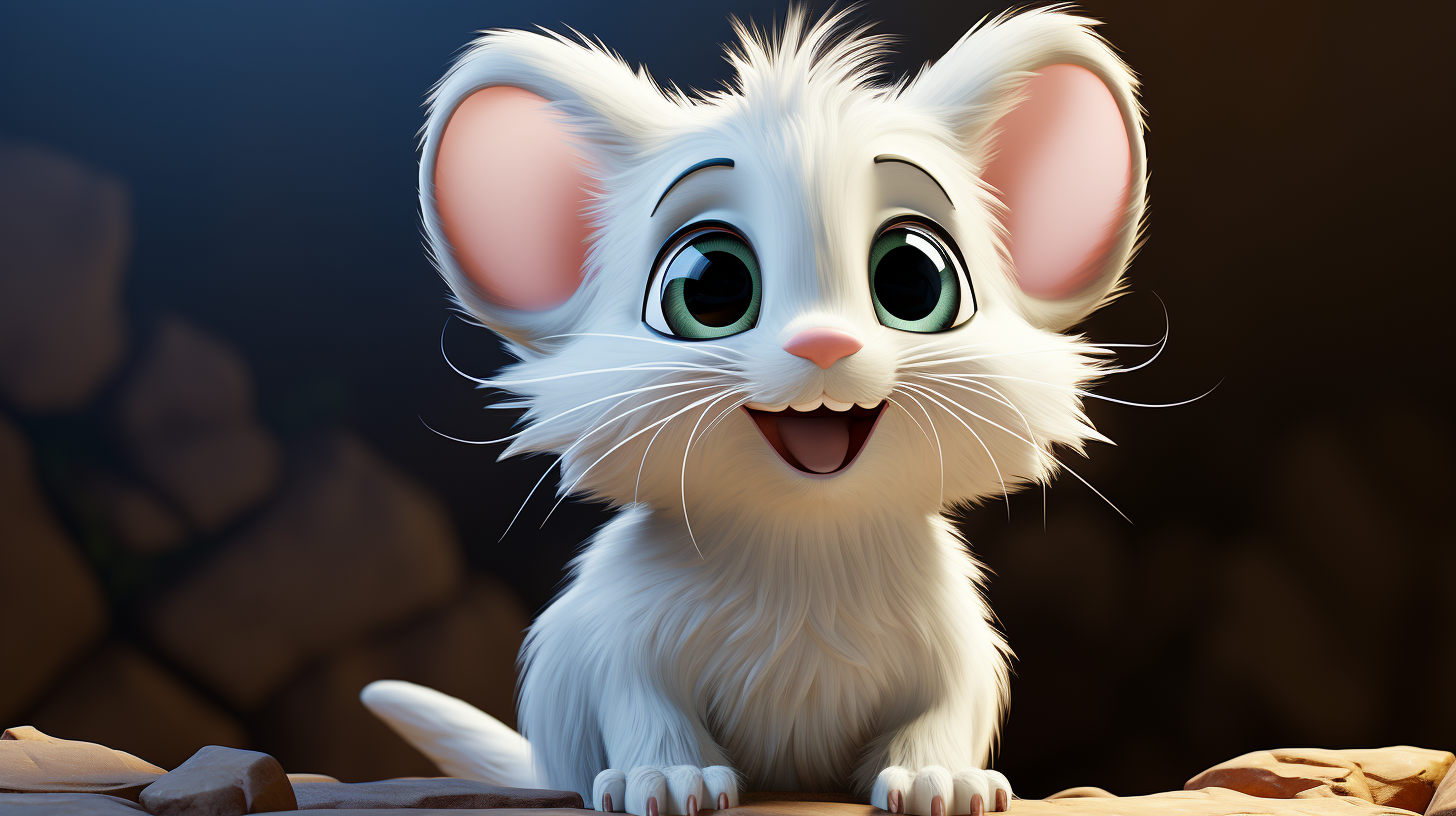 Cute Disney character mouse with blue eyes