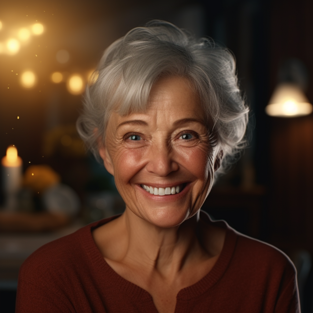 Cute elderly woman with beautiful smile