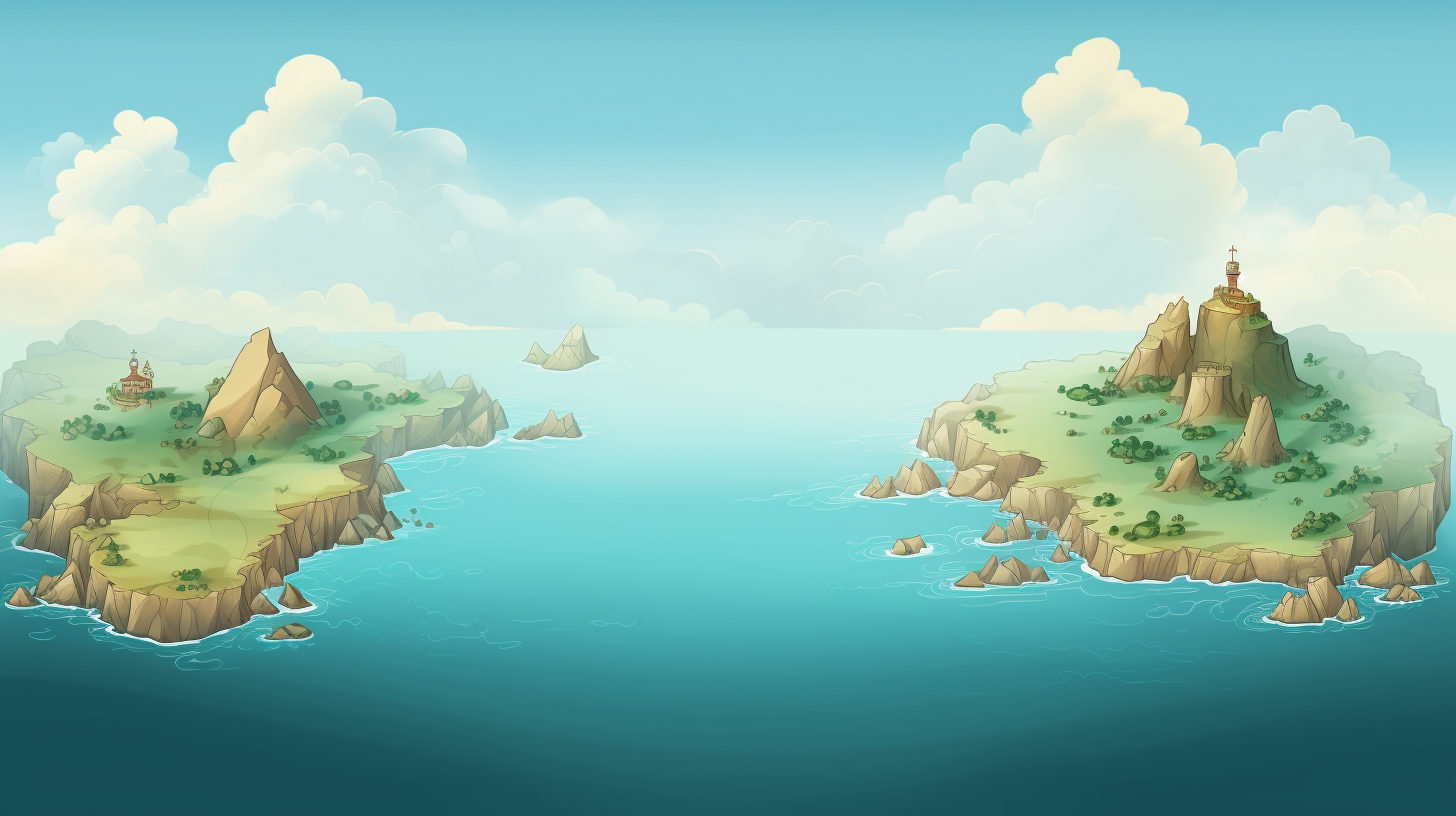 Cute sea continent background