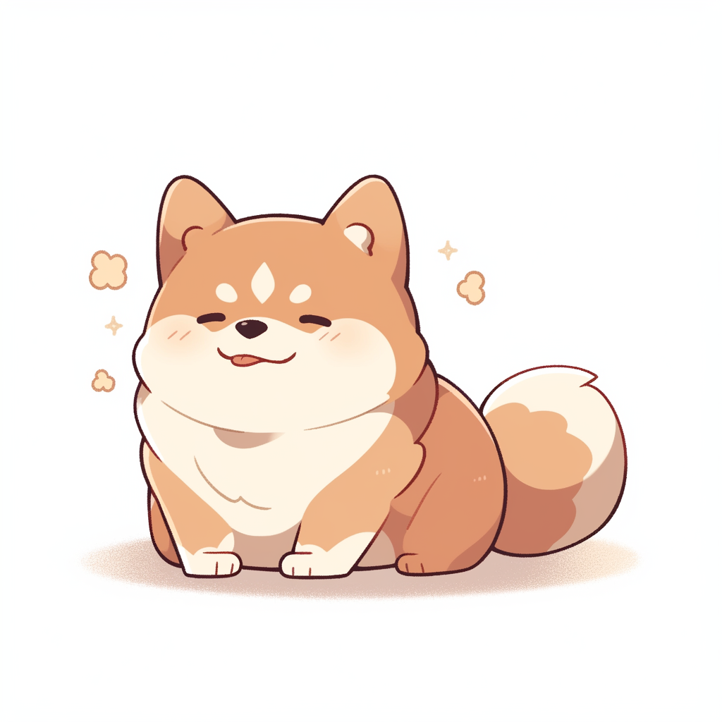 Cute Shiba Die Cut Sticker