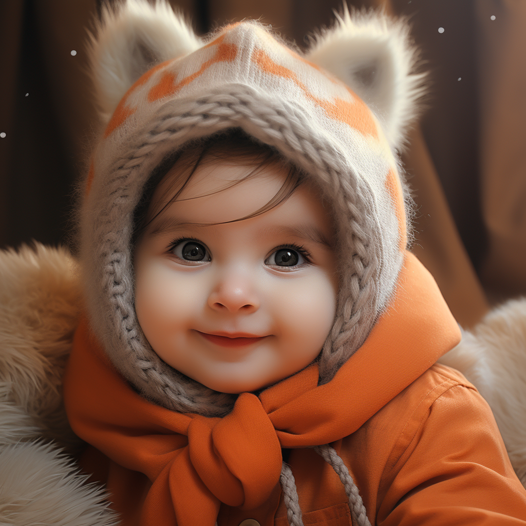 Adorable baby with captivating smile