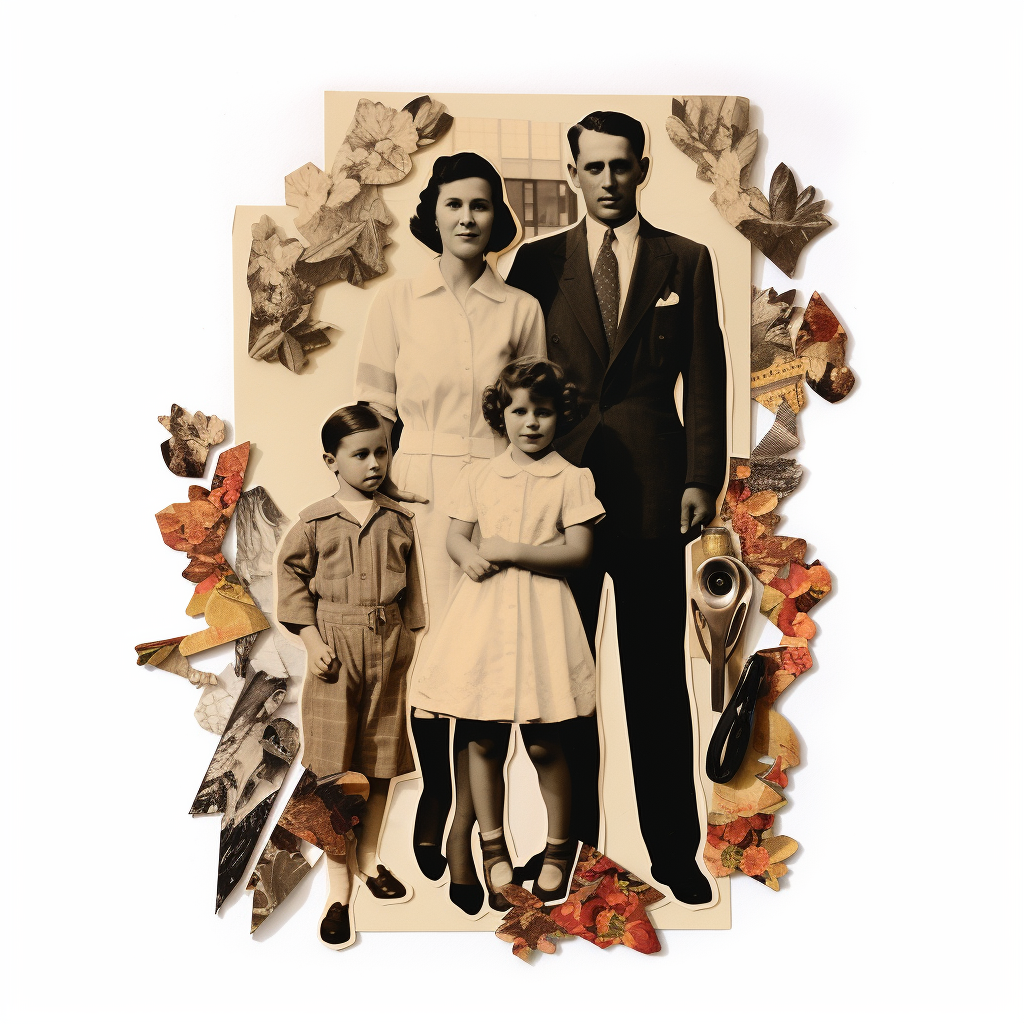 Cutout Collage Family Photo