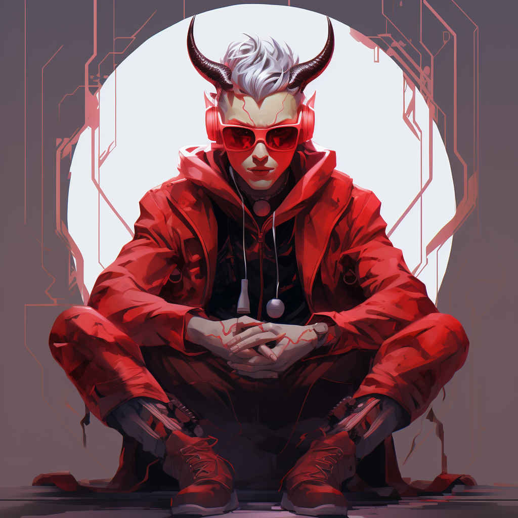 Cyber Futuristic Devil Normal Person Outfit