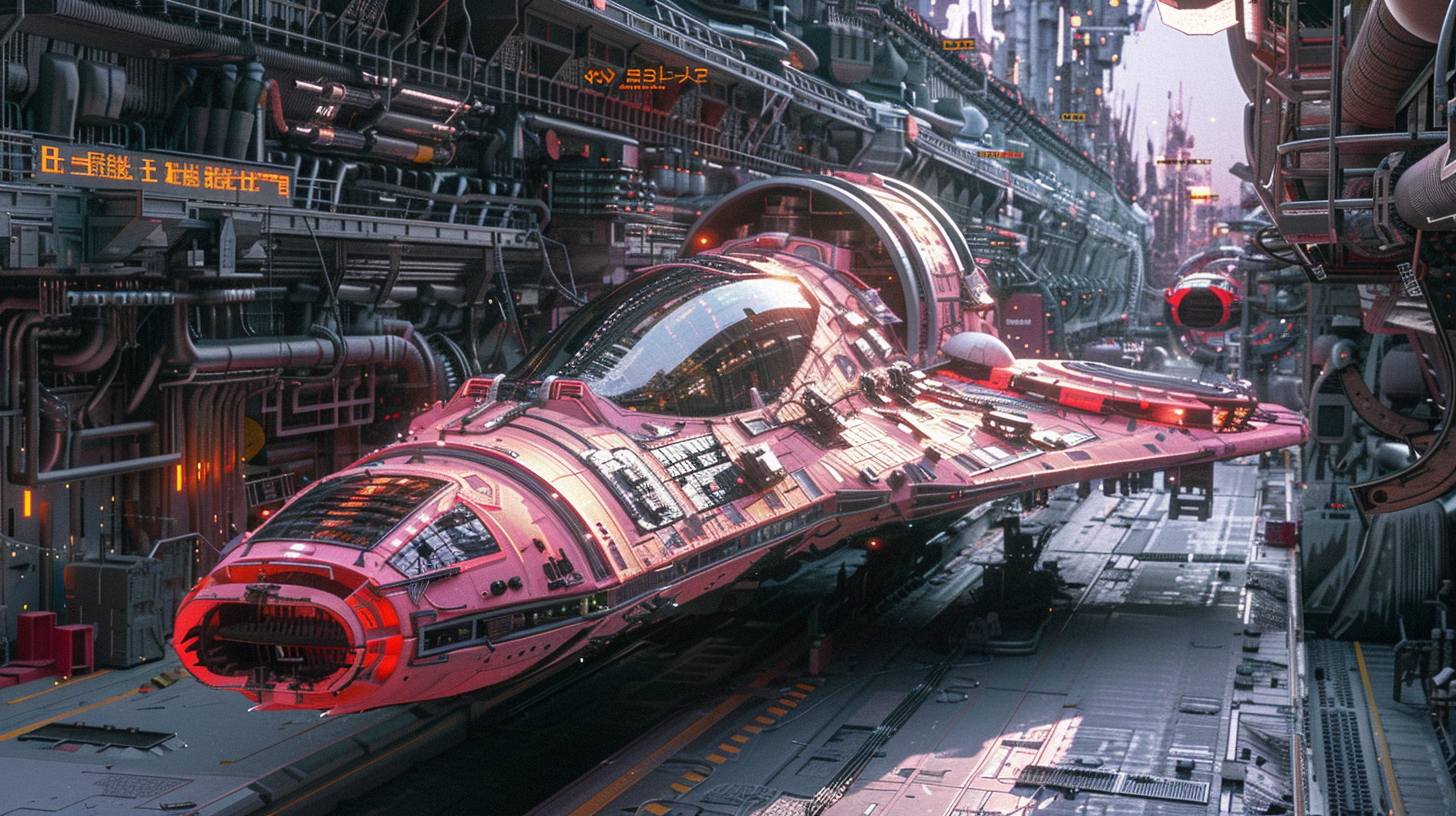 Cyber Punk Alien Spaceship Detail