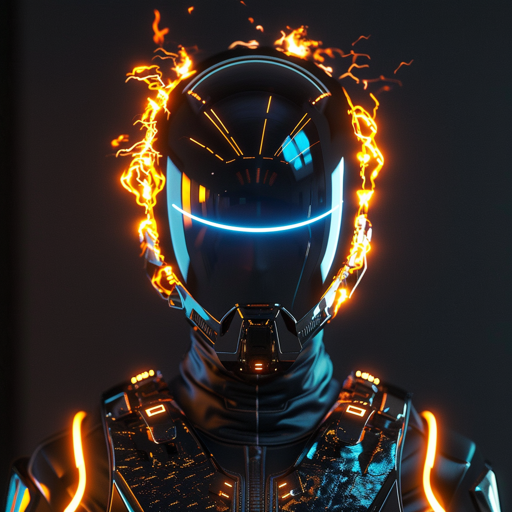 futuristic cyber punk warrior armor