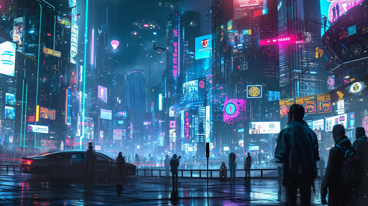 Cyberpunk Bitcoin Flourishing Society