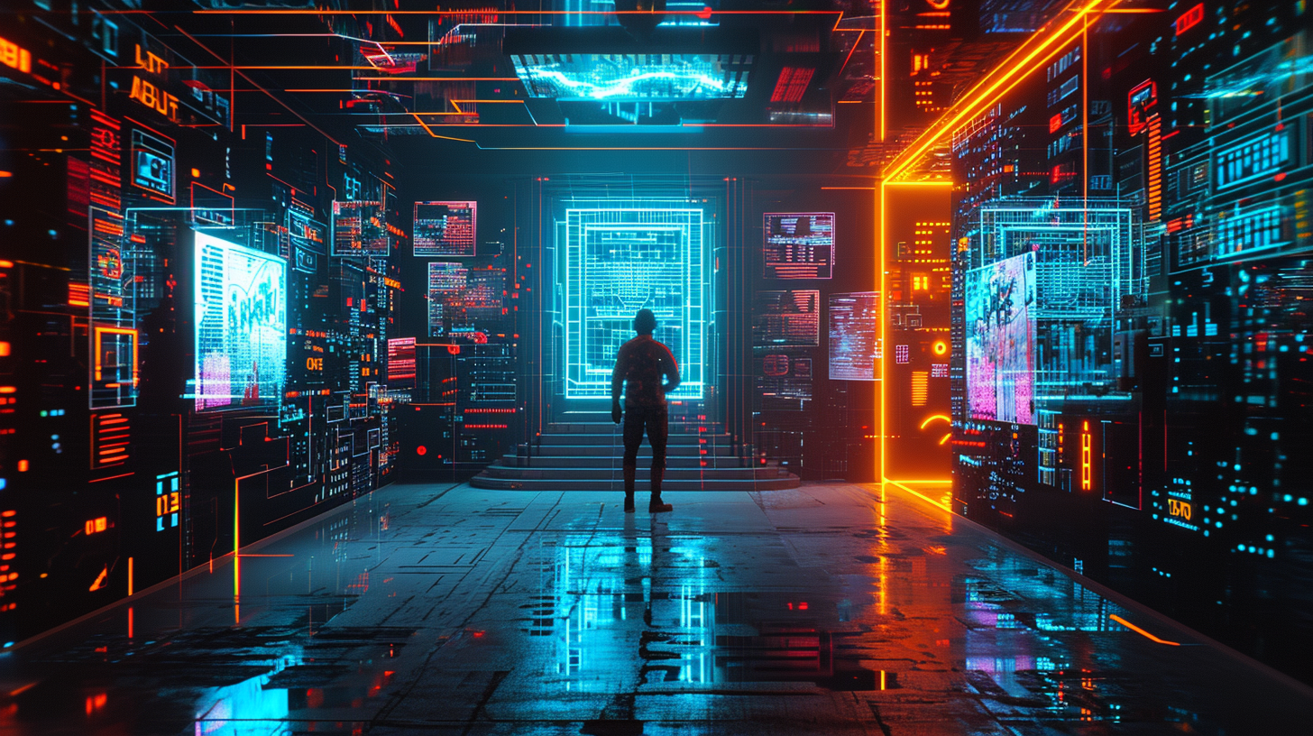 Cyberpunk Bitcoin World Illustration