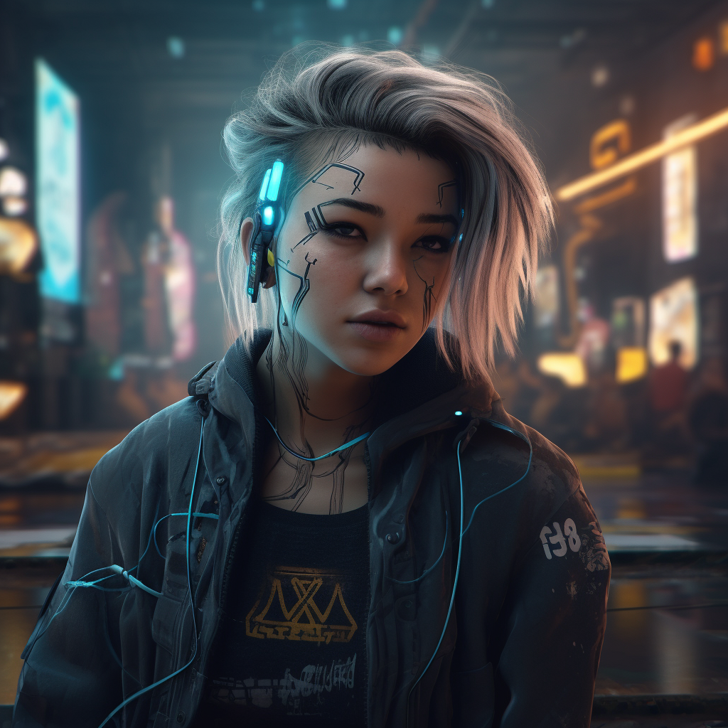 Cyberpunk Cute Girl Image