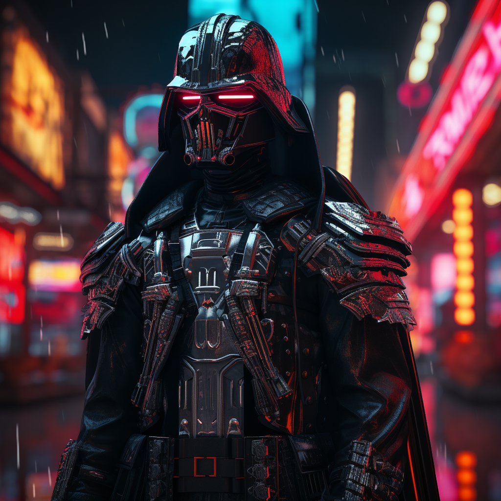 Cool cyberpunk Darth Vader artwork