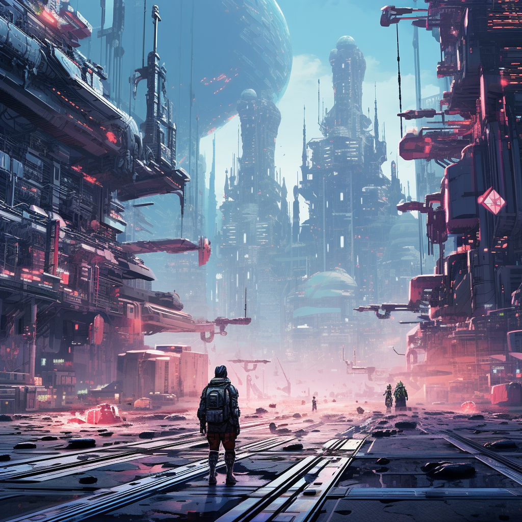 Cyberpunk Dwarft in Pastel Colors