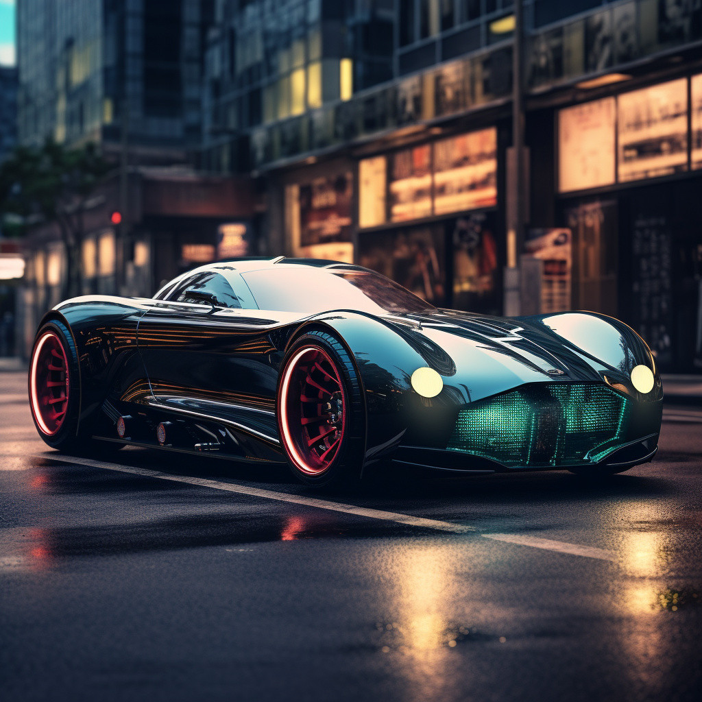 Cyberpunk Electric Car Shelby Cobra