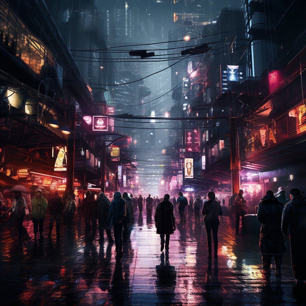 Cyberpunk Epic Scene Photo