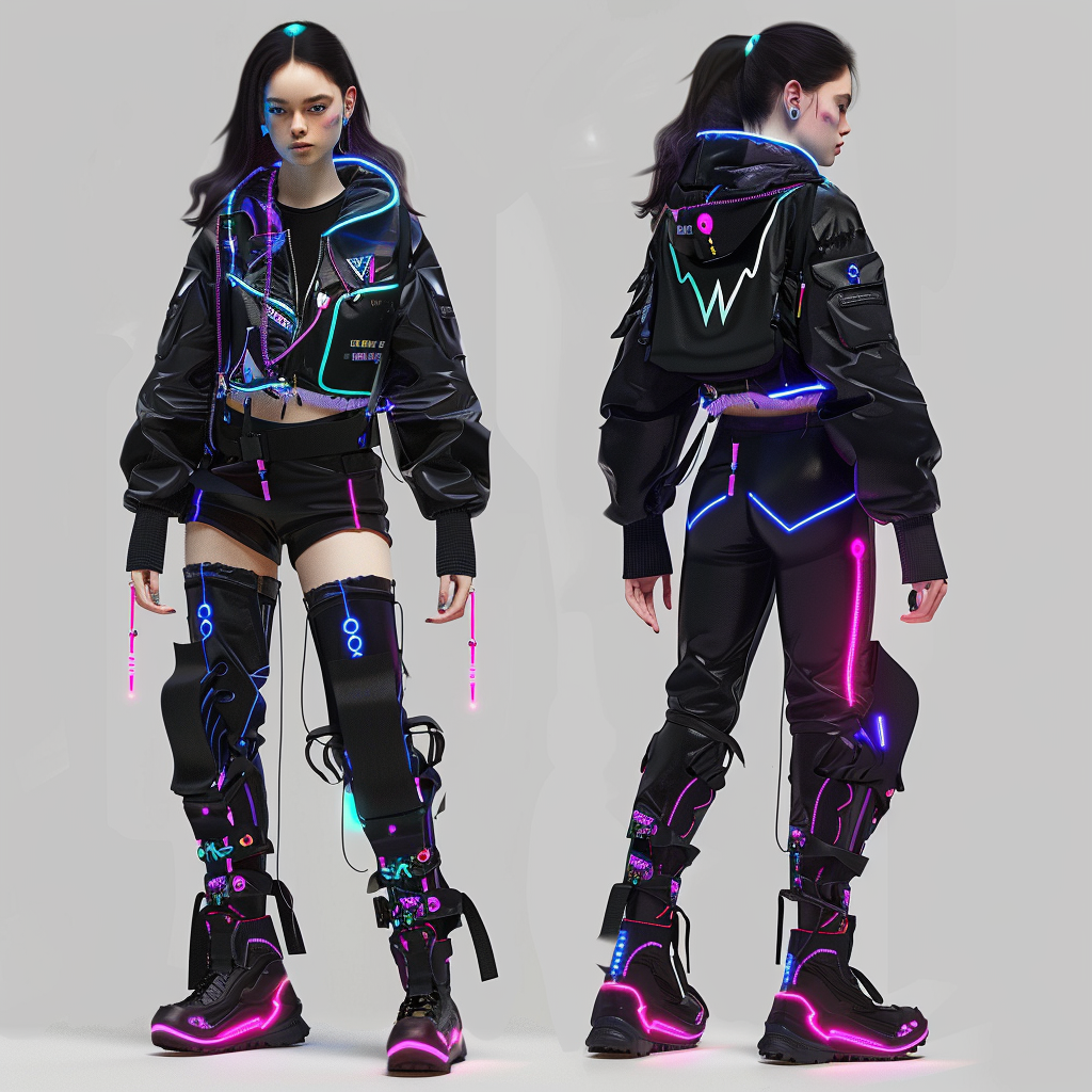 Cyberpunk fashion design clothing outfit