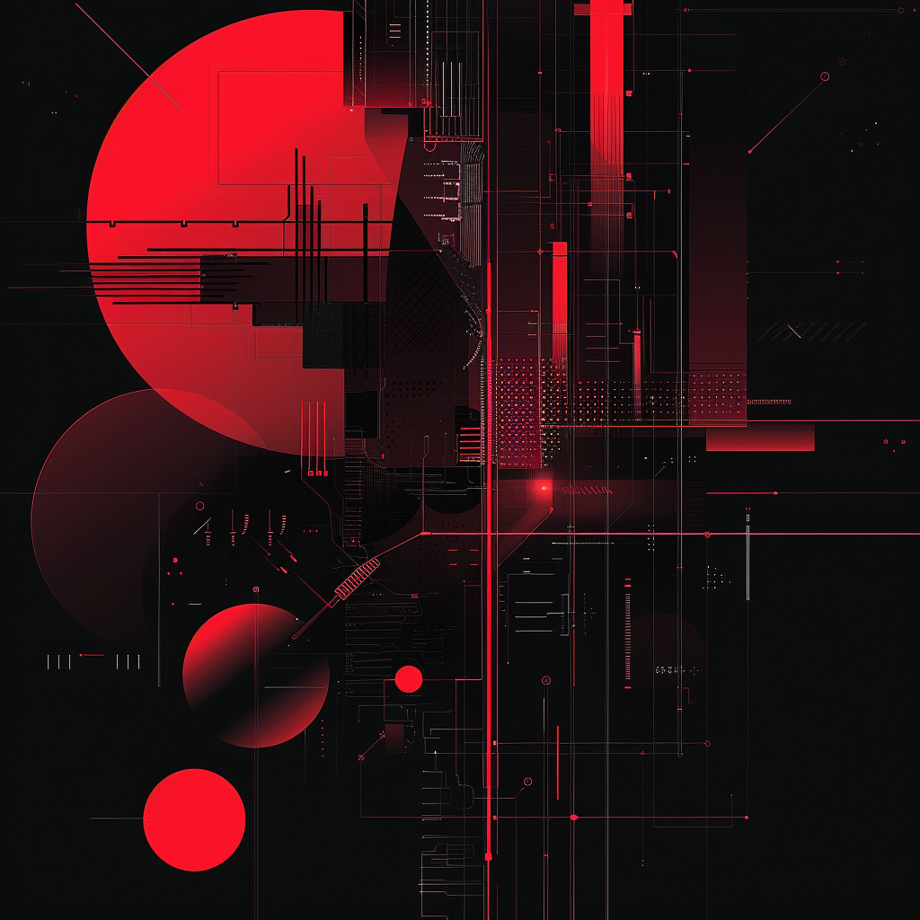 Minimal Cyberpunk Graphic Decals Poster