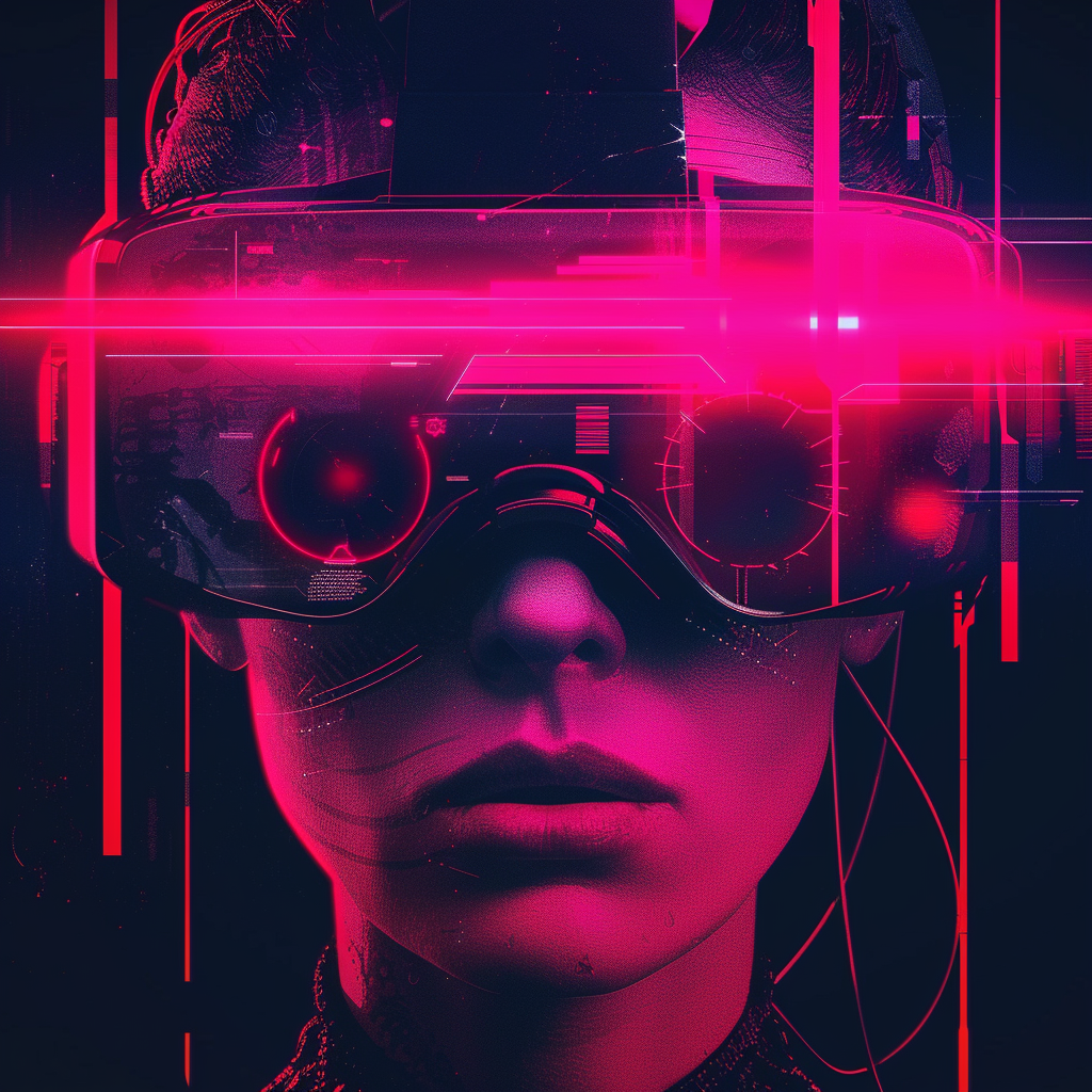 Cyberpunk design posters typography