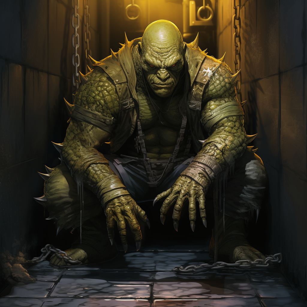 Cyberpunk Killer Croc in the Gotham City Sewers