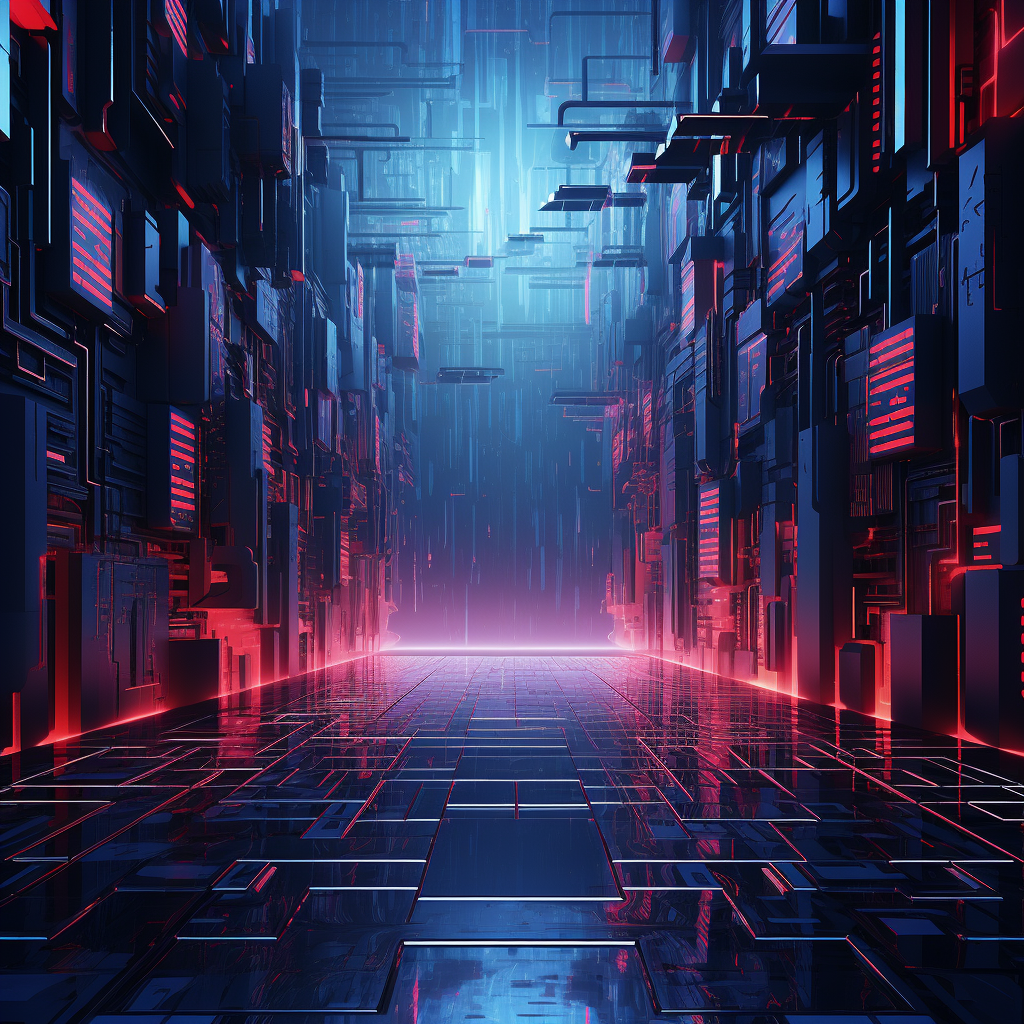 Cyberpunk Simplistic Design Background