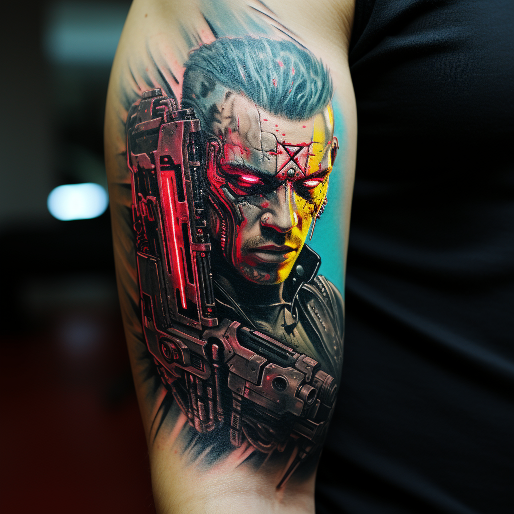 Unique Cyberpunk 2077 Tattoo Design