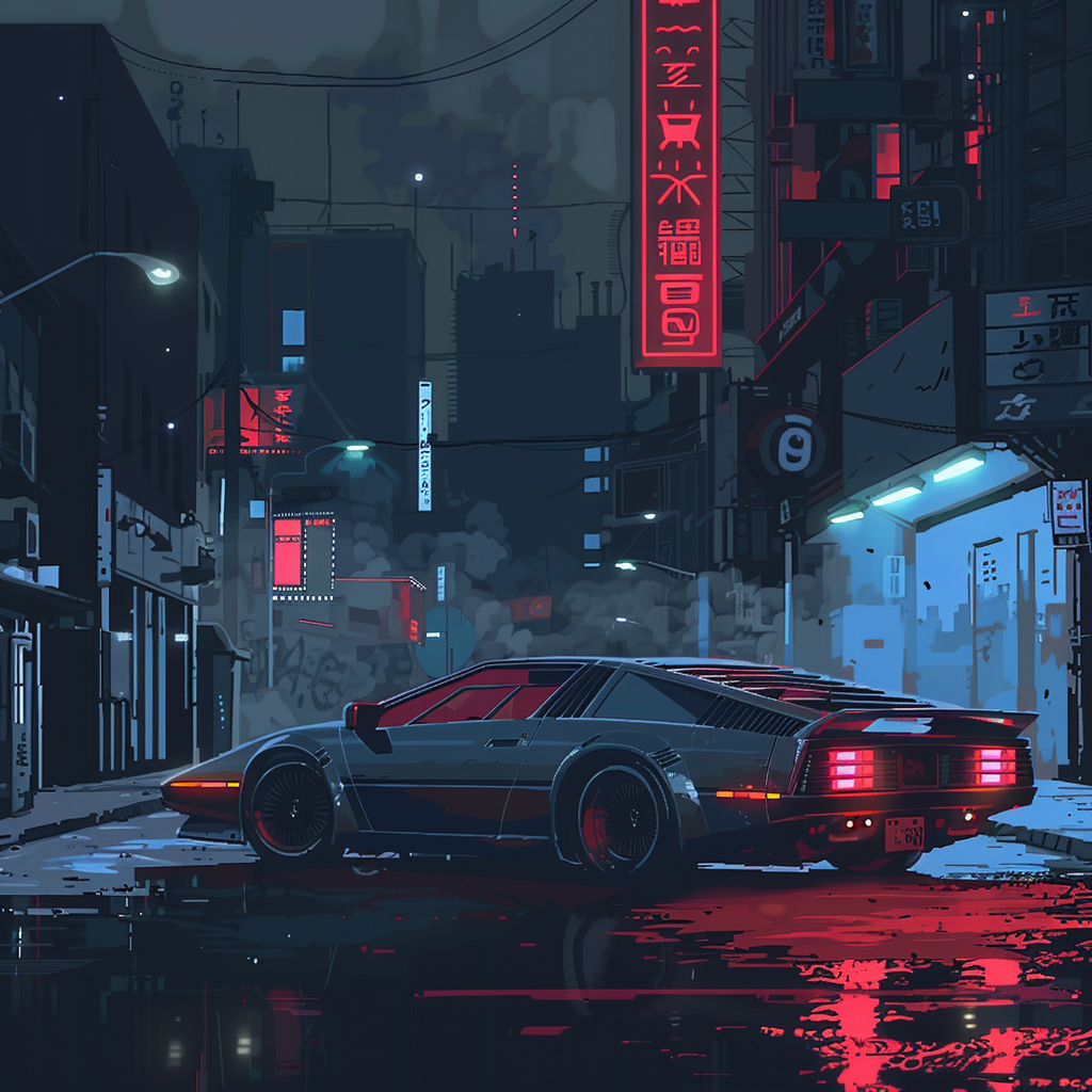 Cyberpunk Car Service Artwork