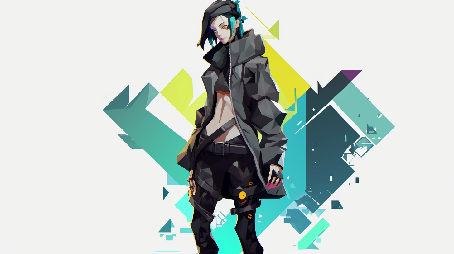 Cyberpunk Character with Low Poly Design