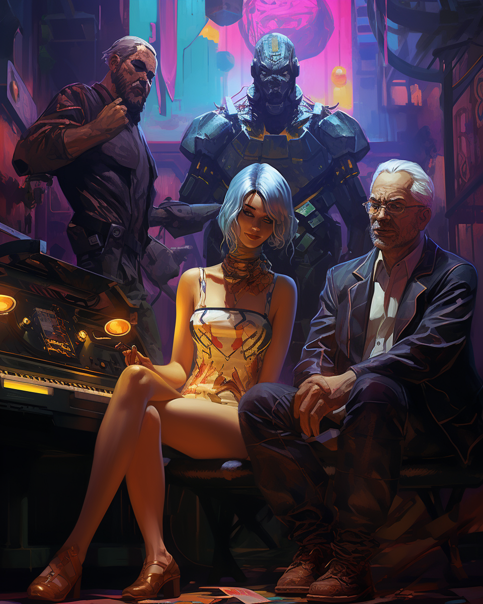 Cyberpunk Dream Team Performing Together