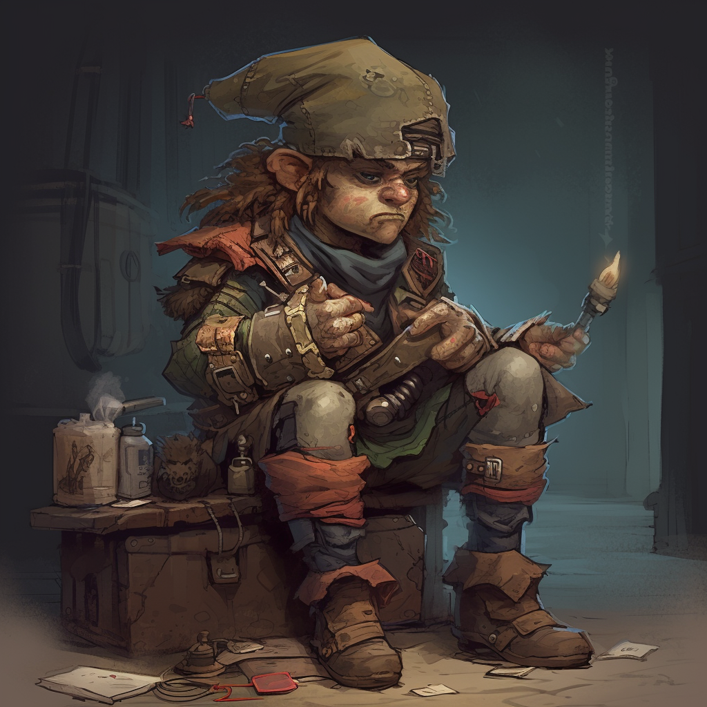 Stylish Cyberpunk Halfling Pirate Image