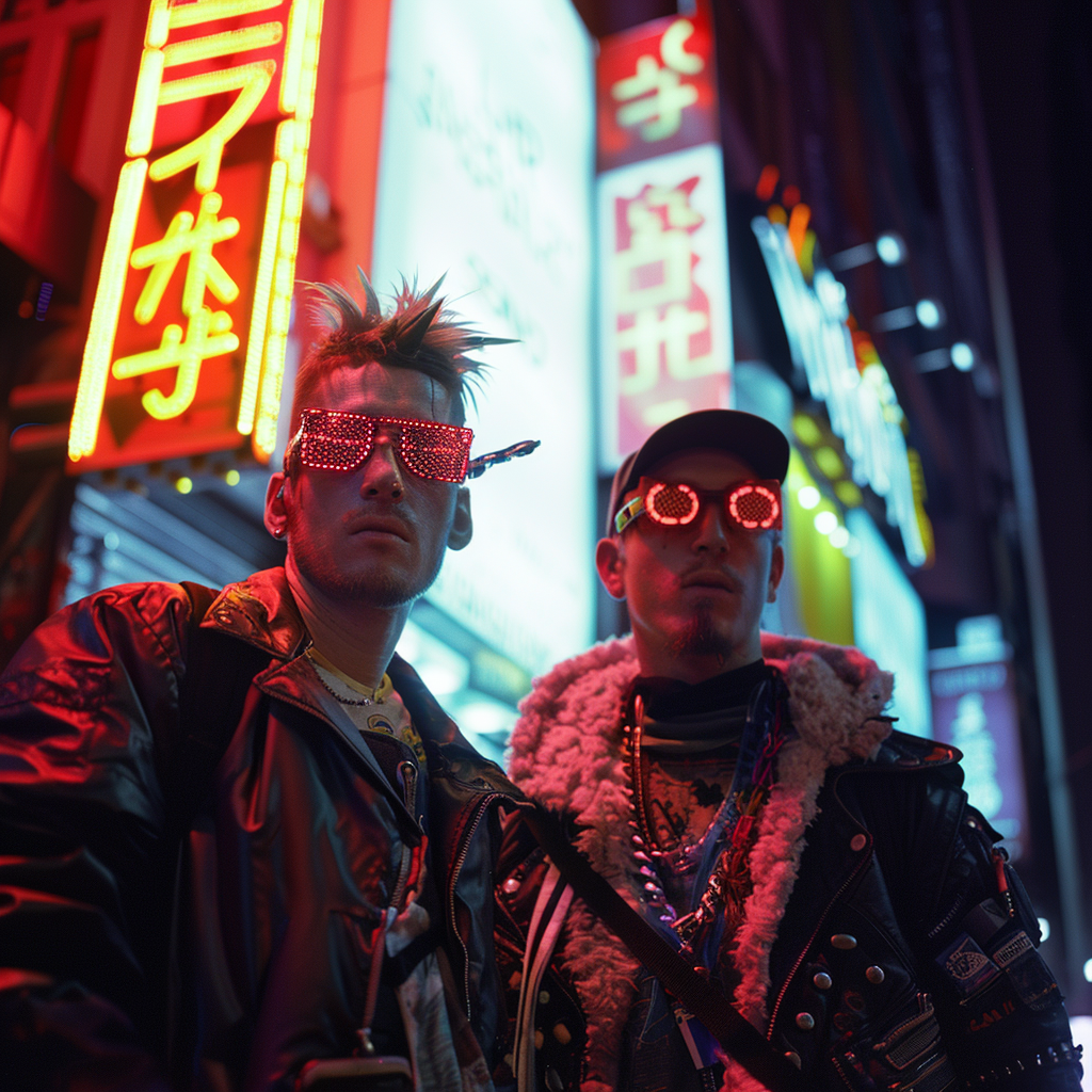 two cyberpunks with degen token