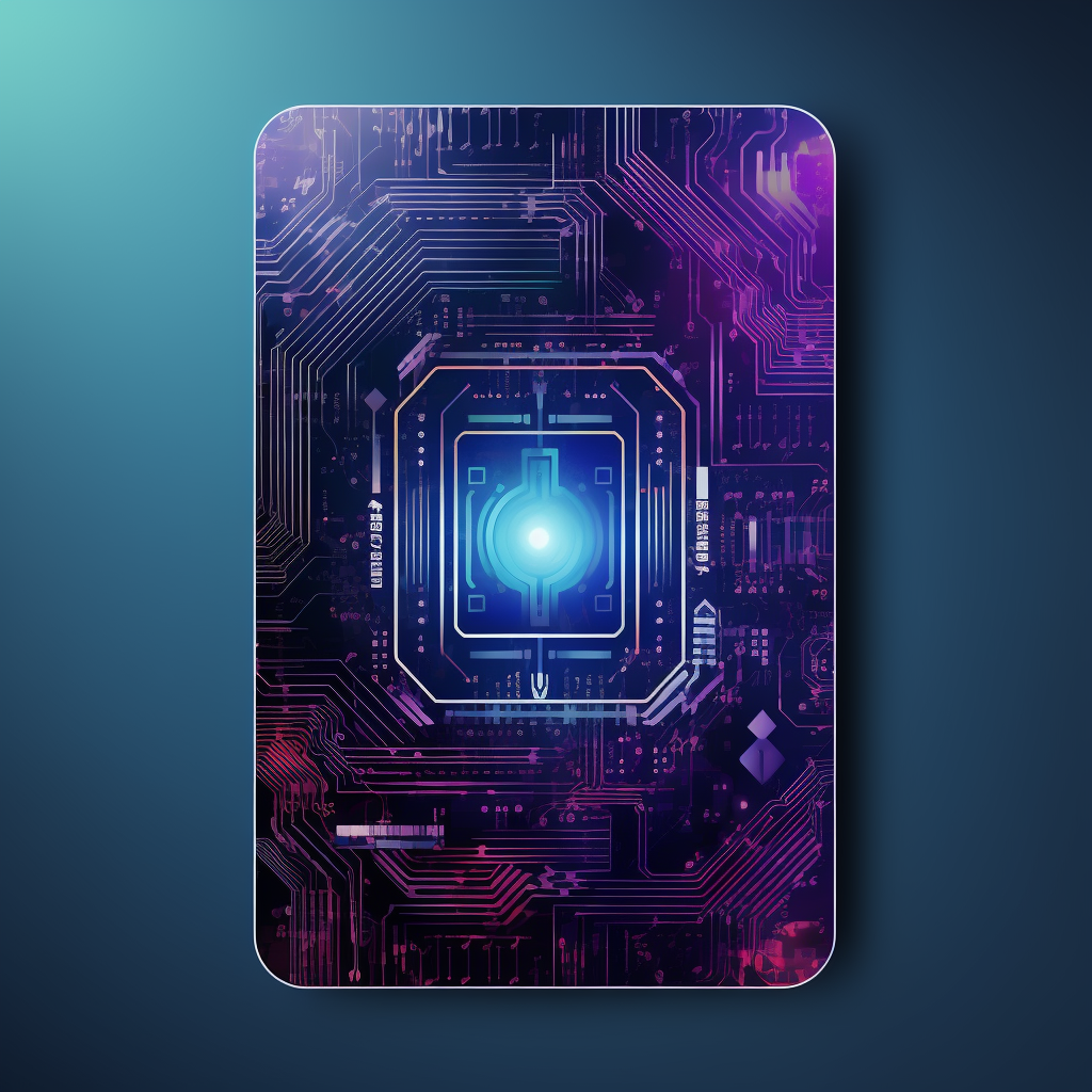 Cybersecurity ID Card on Plain Background