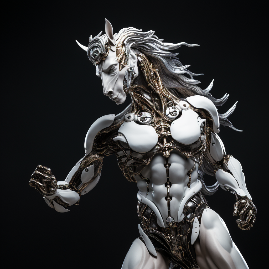 Cyborg Centaur Statue - Mythology Meets Futurism