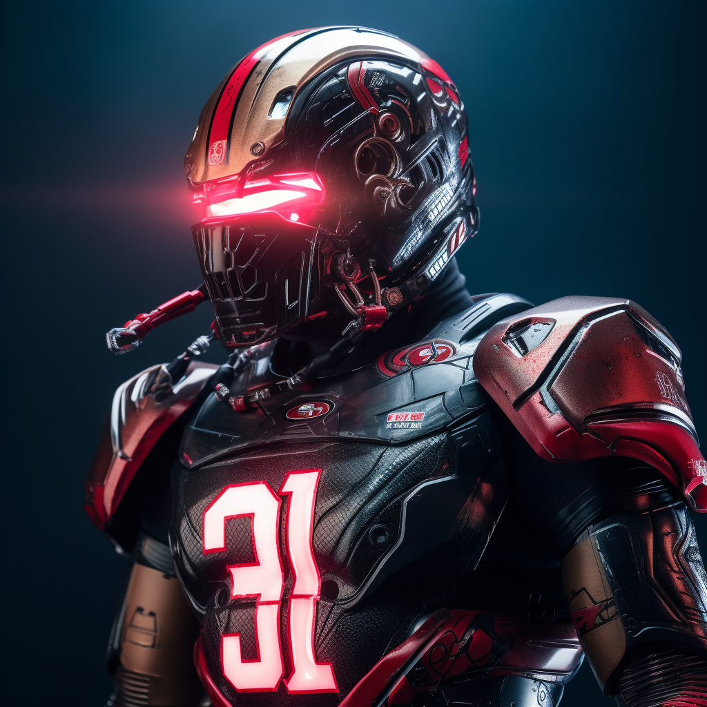 Cyborg Futuristic Cyber Punk Football 49ers