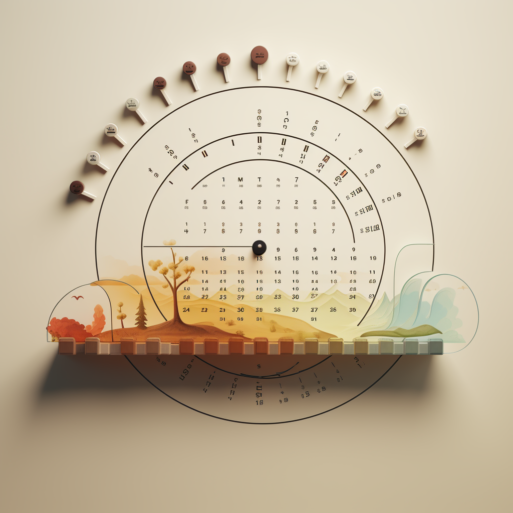 Minimalistic cycle calendar with marked period and fertile days