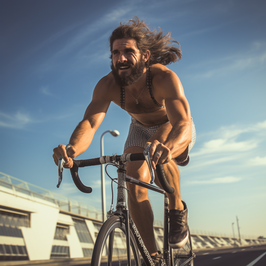 Cyclist experiencing chafing discomfort